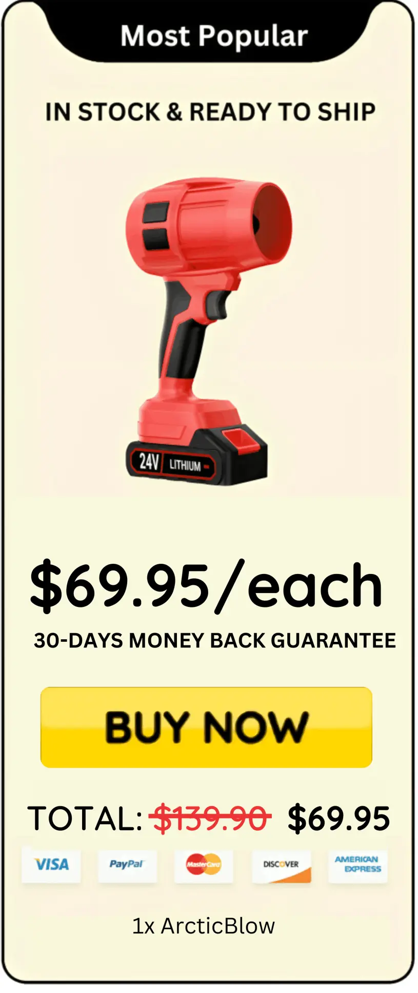 ArcticBlow offer price 